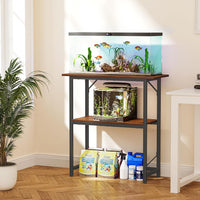 Snughome 10-20 Gallon Fish Tank Stand - Rustic Brown / 30 Gal-2 Tier - image 4