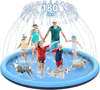 CACSPS non-slip splash pad for kids and dogs spraying water from a garden hose - view 4