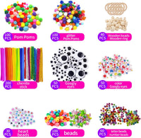 Itopstar 3000 Kids Arts and Crafts Supplies for Kids Crafting Supply - Blue 3000pcs - image 3