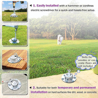 360° Swivel Dog Tie Out Stake Dog Anchor Heavy Duty Stainless Steel - Stake only - image 4