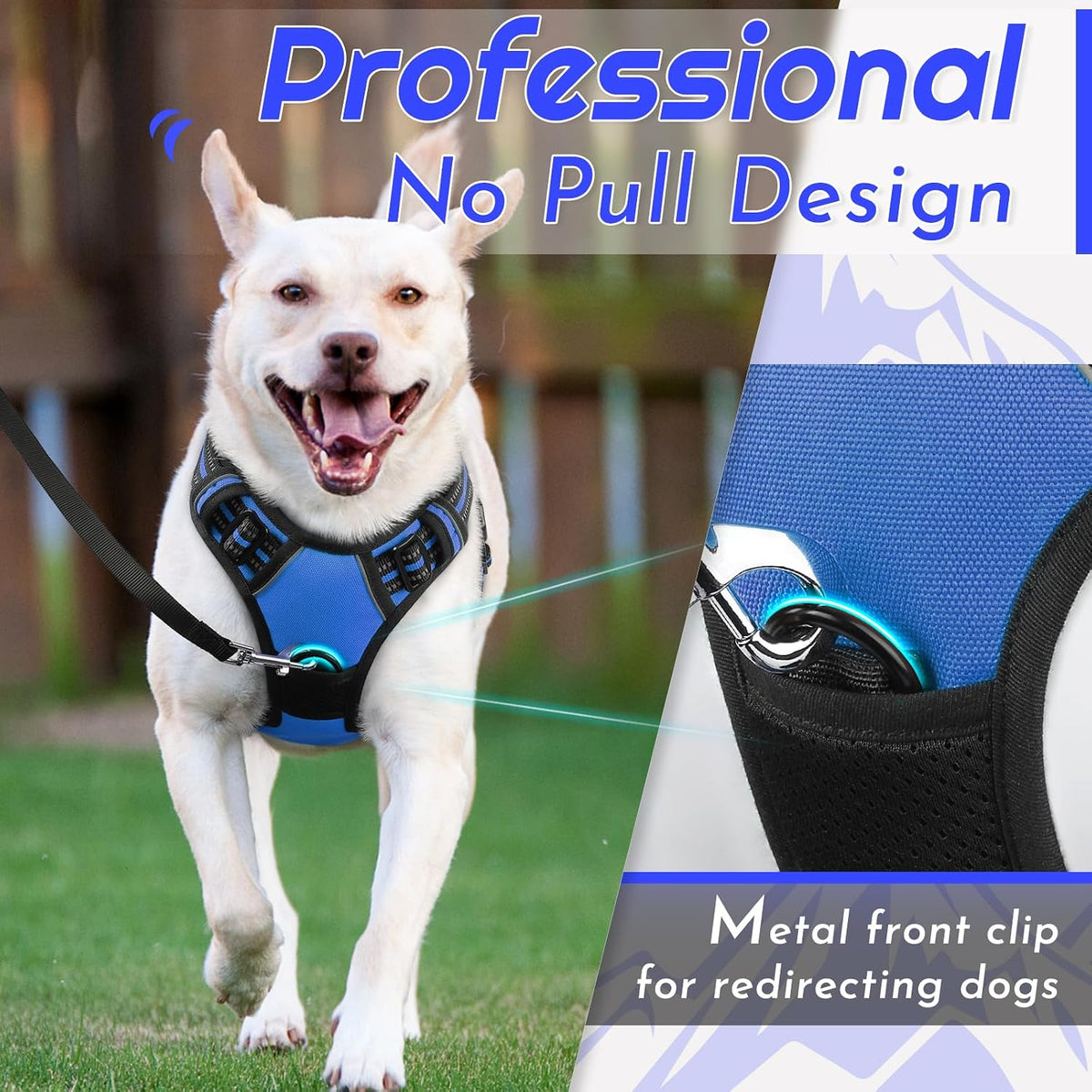 Eagloo Dog Harness for Large Dogs - Large / Blue - image 2
