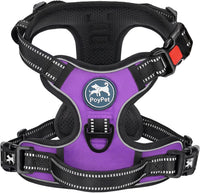 PoyPet No Pull Dog Harness Medium with Front Clip & Neck Release - XS / Purple