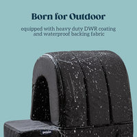 Orthopedic Dog House - Outdoor Waterproof Dog Shelter w/Porch - Indoor Pet House w/Egg-Crate Foam - Cooling - Machine Washable - Ideal for Medium Breeds & Fits 30-Inch Crate - 29"x18"