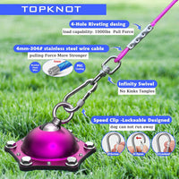 Dog Tie Out Cable and Stake for Camping, 360°Swivel Dog Run - Dog Stake Violet/15ft Cable/200lbs - image 3