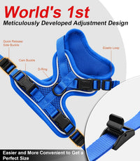 Cat Harness and Leash for Walking Escape Proof Soft Adjustable Cat - Blue / S (7-12lb) - image 2