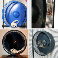 Silent Runner Pro, Sugar Glider Exercise Wheel - Blue with Attachment