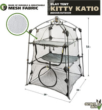 Cat Tent, Large Portable Playhouse for Outdoors and Indoors – Essentials for Cats - Kitty Katio Tower - image 3