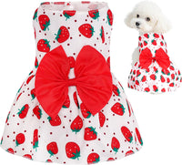 choyaxo Floral Dog Dress Cute Dog Skirt Pet Dress Summer Pet Clothes - Fruits / Medium