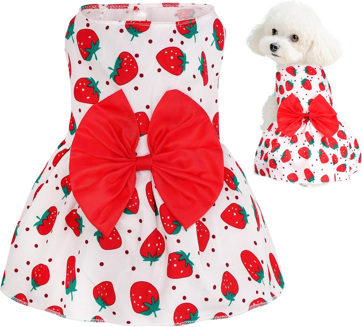 choyaxo Floral Dog Dress Cute Dog Skirt Pet Dress Summer Pet Clothes - Fruits / Medium