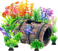 CousDUoBe Fish Broken Barrel Decor Fish Tank Decorations Betta Fish - 12 Pcs