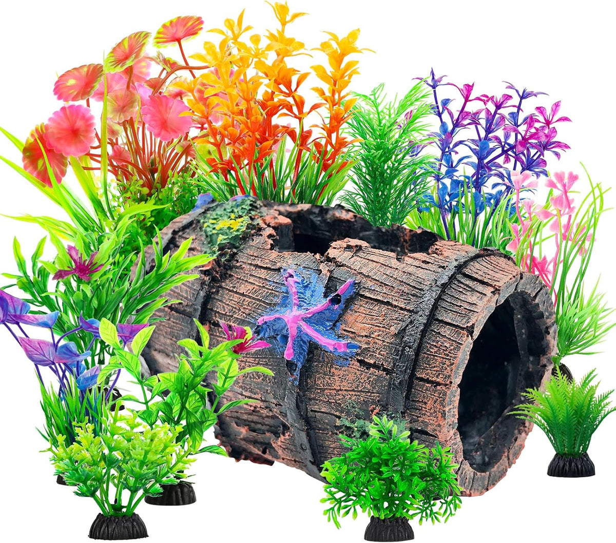 CousDUoBe Fish Broken Barrel Decor Fish Tank Decorations Betta Fish - 12 Pcs