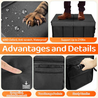 Car Seat Extender for Dogs - Black-M-19 x 11x 13.3 in-(up to 180LBS) - image 4