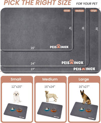 PEISAINOX Cat Dog Food Mat - Dark Grey / 16"x27" - image 4