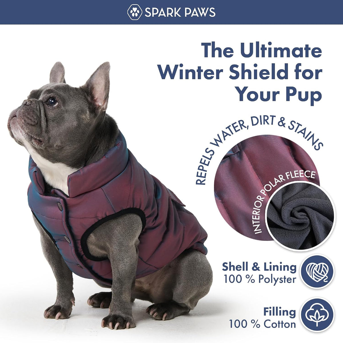 Spark Paws Dog Winter Coat Jacket - Cosmic / Medium - image 4