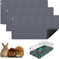 Three pack of washable fleece guinea pig cage liners, 49 x 24 inches