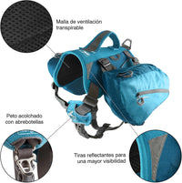 Kurgo Big Baxter Dog Backpack Harness - Baxter Pack / Coastal Blue - image 2