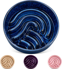 vancasso Slow Feeder Dog Bowl - Blue / 3 Cups