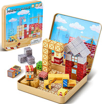 EWED 200 piece forest themed magnetic building blocks with trees, houses and figures - view 4