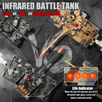 Supdex 1/24 RC battle tank set, M1A2 and Leopard II tanks with remotes - view 11