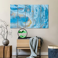 GEKETY 3D moving sand art picture in a round glass frame with layered blue sand - view 23