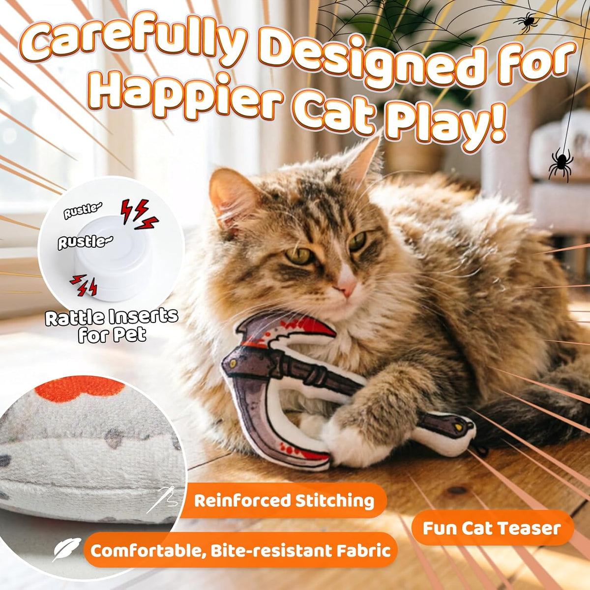 Catnip Toy [2000mg Premium Catnip] - Sickle Style - image 4