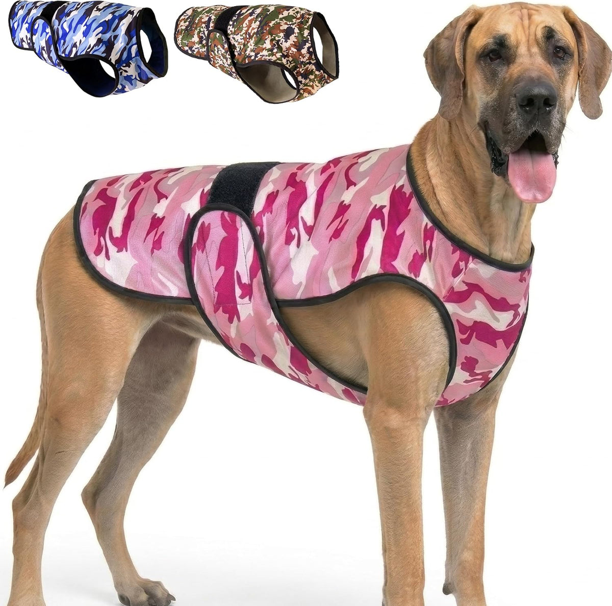 Dog Cooling Vest, 2-Layer Microfiber Cooling Jacket, Blue, L – Essentials for Dogs - Pink Camo / XX-Large (Pack of 1)