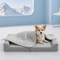 Cozy Bliss Leakproof Cooling Blanket for Large Dogs, Q-Max 0.5 - Heather Silver Grey / 30*40 - image 2