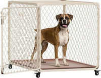 30 Inch Diamond Mesh Dog Crate for Small Dogs - 43.2"L x 29.1"W x 29.4"H