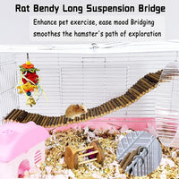 2-Pack Rat Bendy Long Suspension Bridges 19.7 x 2.7 Inch Hamster - 1PCS 19.7x2.7in - image 3