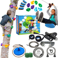 Hyponix Zip Line Kit for Backyard Kids and Adults 100 ft - 160' Zipline Kit