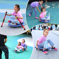 LLYJJKUWL large plastic scooter board for kids with side handles and swivel wheels - view 7