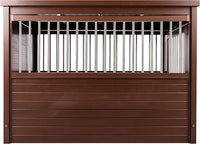 New Age Pet ECOFLEX Dog Crate End Table - Furniture-Style Pet Crate for Crate Trained Dogs - Stainless Steel Tubing & a Latched Closure - 10 Year Manufacturer's Warranty, X-Large, Brown