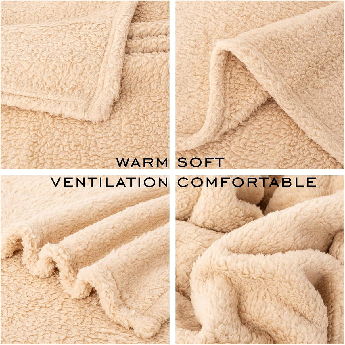 2 Blankets, Dog Cat Pet Blanket, Soft Warm Fleece, for Puppy - Beige+lightgray / 40"L x 32"W, 2/Pack - image 4