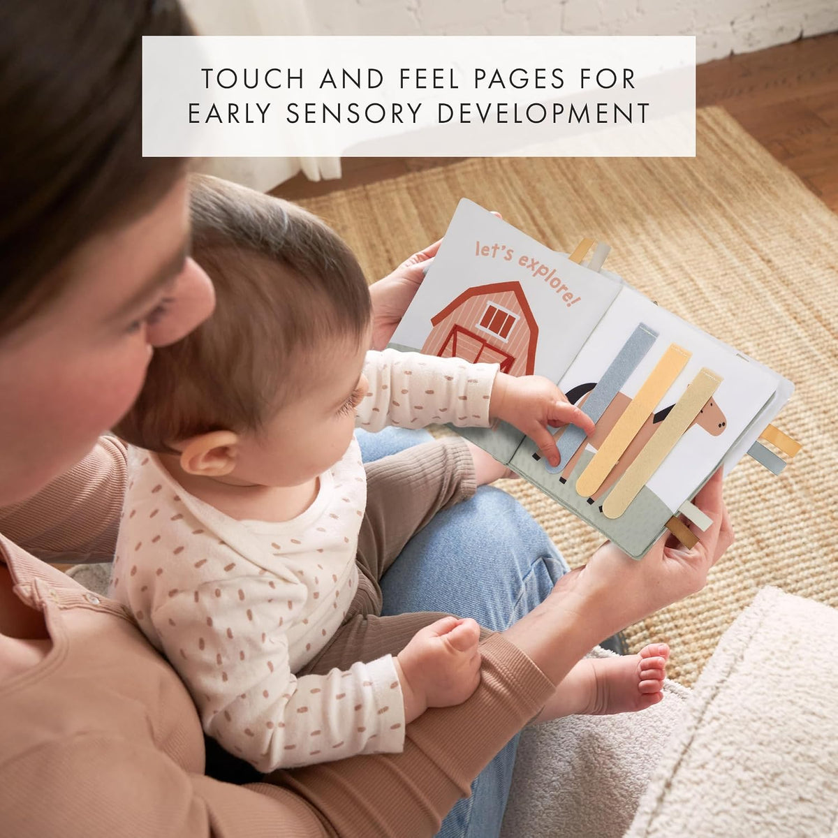 Soft Baby Book with Touch and Feel Pages - Farm Animals - image 2