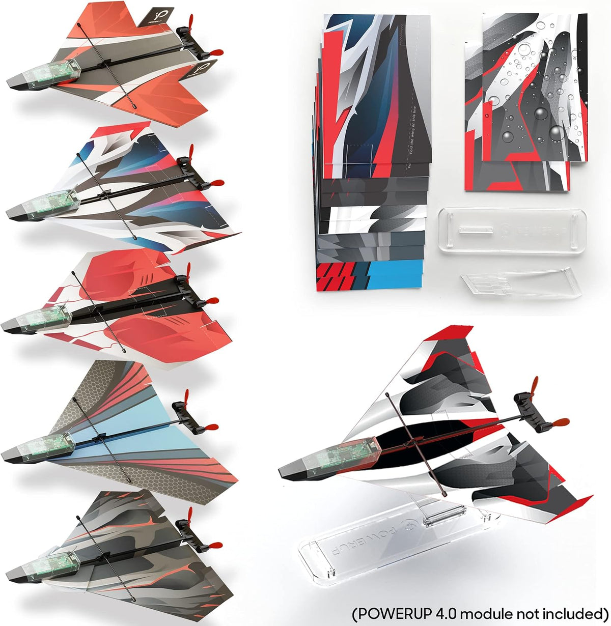 12 Color Paper Airplane Templates for POWERUP 4.0 2.0 Paper Plane - letter/a4 - image 2