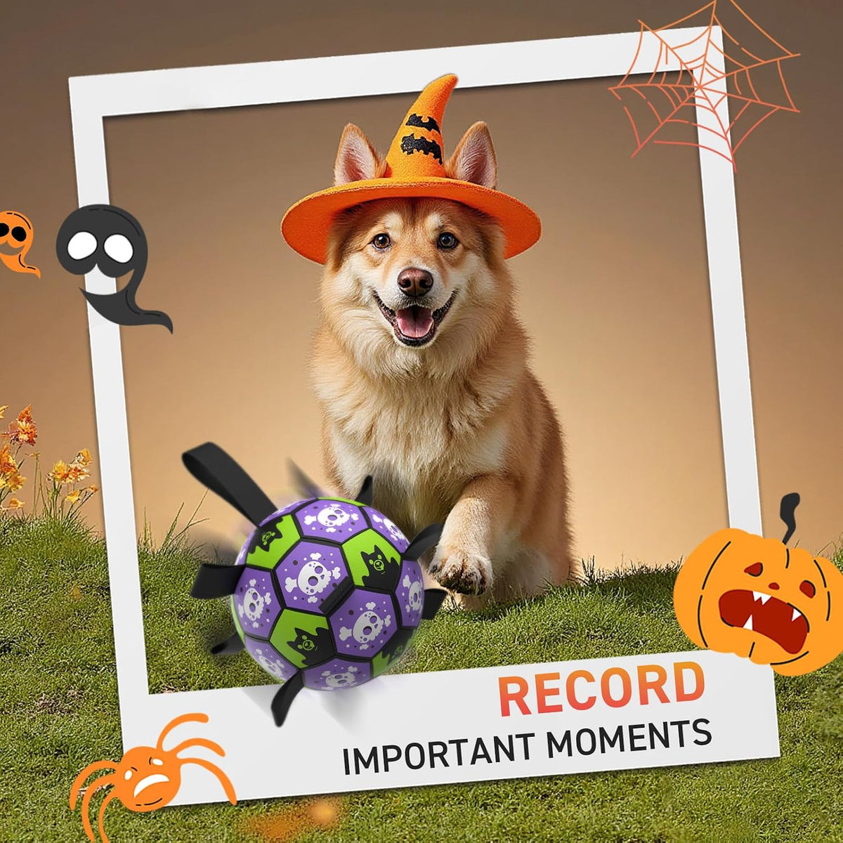 QDAN Dog Balls, Herding Balls for Dogs - Halloween / Large Size 3 (8 Inch) - image 3
