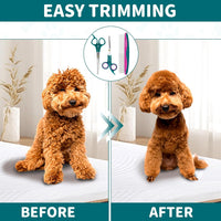 Professional Dog and Cat Grooming Scissors, Pet Grooming Shears - Green 3 in 1 Pro - image 4