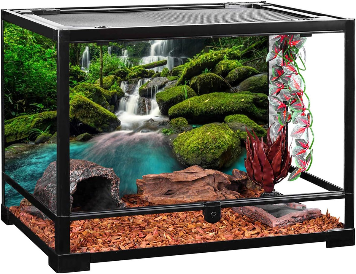 48x18 in Waterfall Terrarium Backdrop Moss Lake Reptile Habitat - 24x12in/60x30cm - image 4