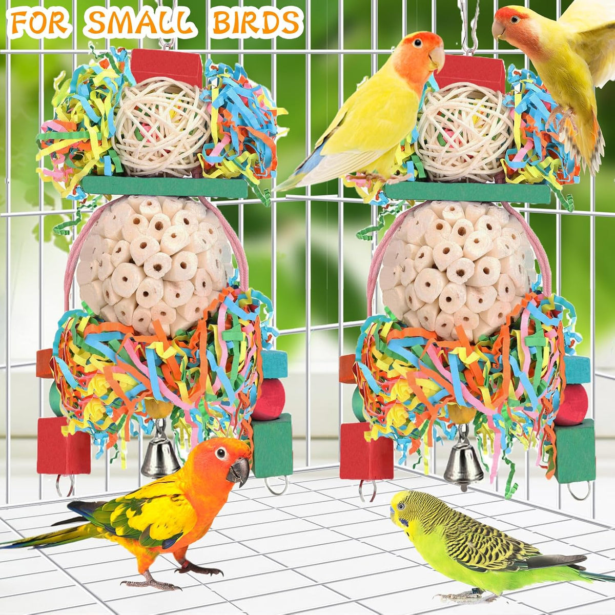 Bird Toys, Cockatiel, Conure, Love Birds, Parakeets - Medium A - image 2