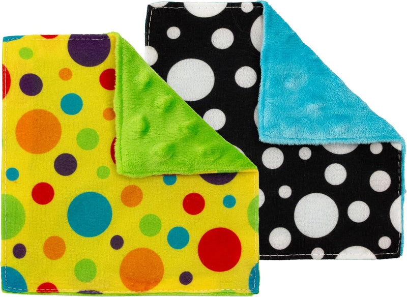 S&T INC. Aura Crinkle Square Baby Toys, 6" x 6" - Dots