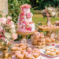75 Pieces Cake Balls Topper Decorations Foam Cupcake Topper Mini - Rose Pink, Pink, Gold, White - image 3