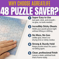 Permanent Adhesive Puzzle Saver Sheets, Preserve 2, No Stress - 48 Sheets - image 2