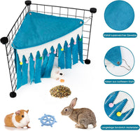 Guinea Pig Hideout, Guinea Pig Corner Hideout - Blue / 17.3"L x 9.2"W x 10.2"Th - image 3