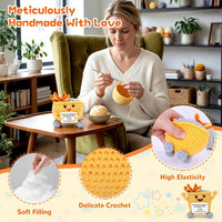 Megele 7-pack crochet dumpster fire desk figures in different colors with positive cards - view 4