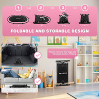 ANCHEER 56" Double Mini Trampoline for Kids - Pink Pro - image 3