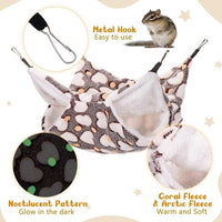 Noctilucent Luminous Guinea Pig Rat Hammock Bunkbed Hanging Tunnel - Brown - image 4