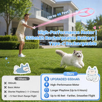 Cat Fetch Toy with Flying Disc Launcher - Pink - image 3