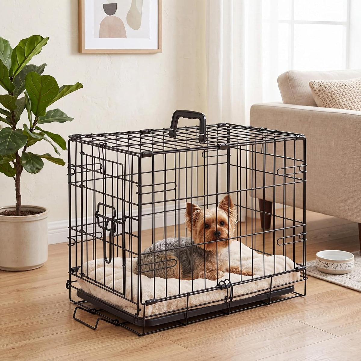Sweetcrispy 36 Inch Dog Crate, Medium Dog Cage - Single Door / 18.0"L x 12.0"W x 14.0"H - image 2