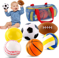 ShyLizard 6-piece soft foam sports balls for toddlers with mesh bag