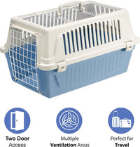 Ferplast Atlas Pet Carrier - Blue / 22.8"L x 14.5"W x 12.6"H - image 3